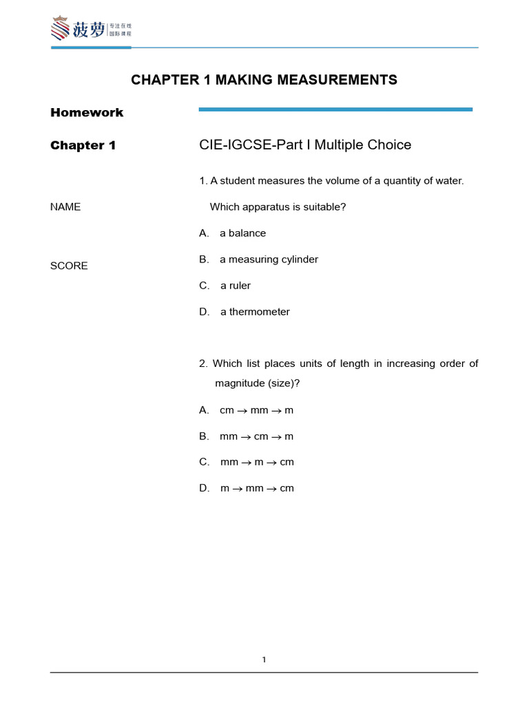 HW1-Making measurements-2 (学生版) | PDF