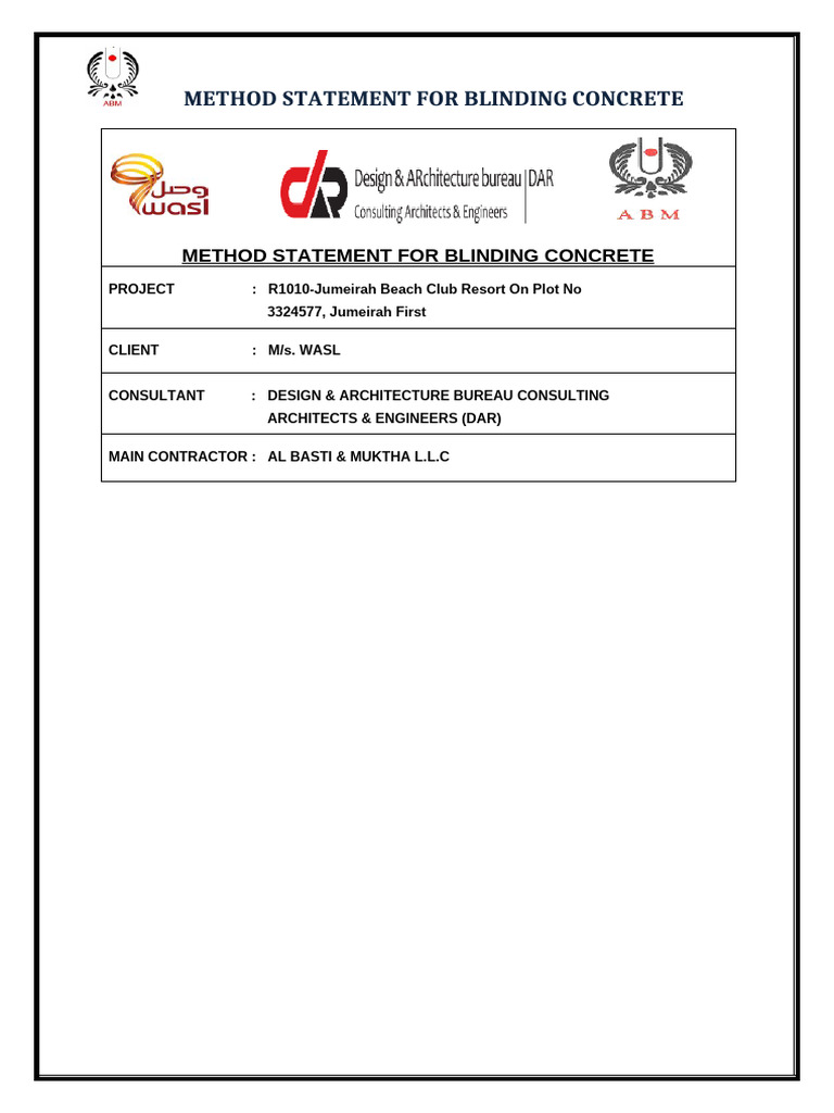 Blinding Concrete Editted On 28 June 16 | PDF