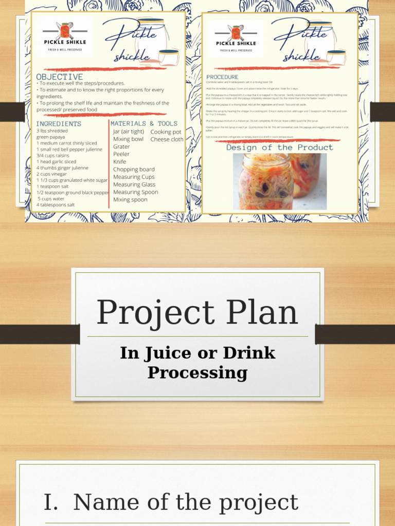 Project Plan Fruit Processing | PDF