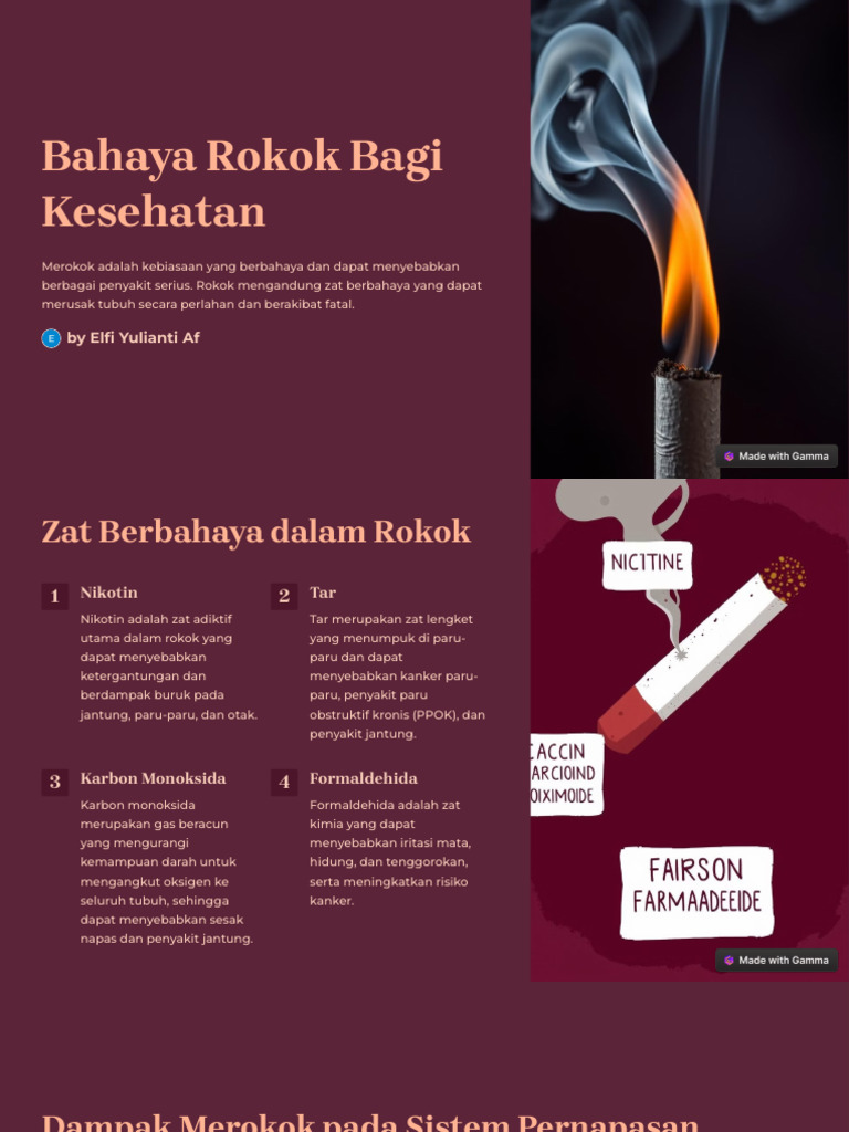 Bahaya Rokok Bagi Kesehatan | PDF | Pengembangan Diri