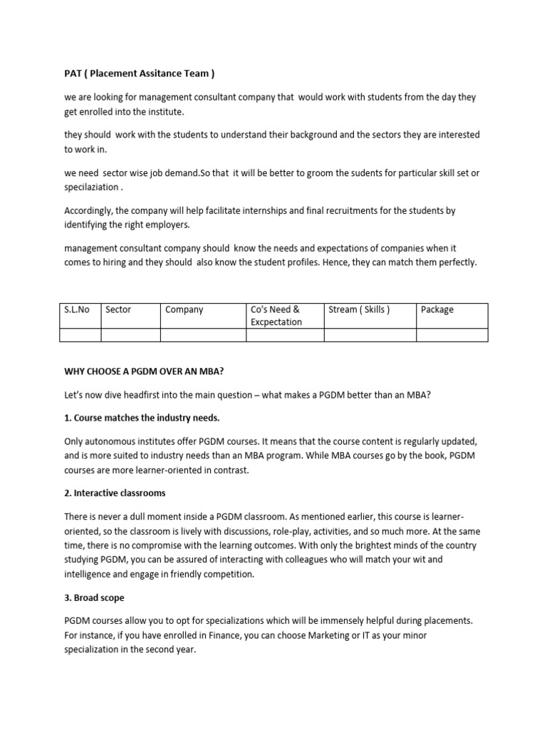 PGDM | PDF