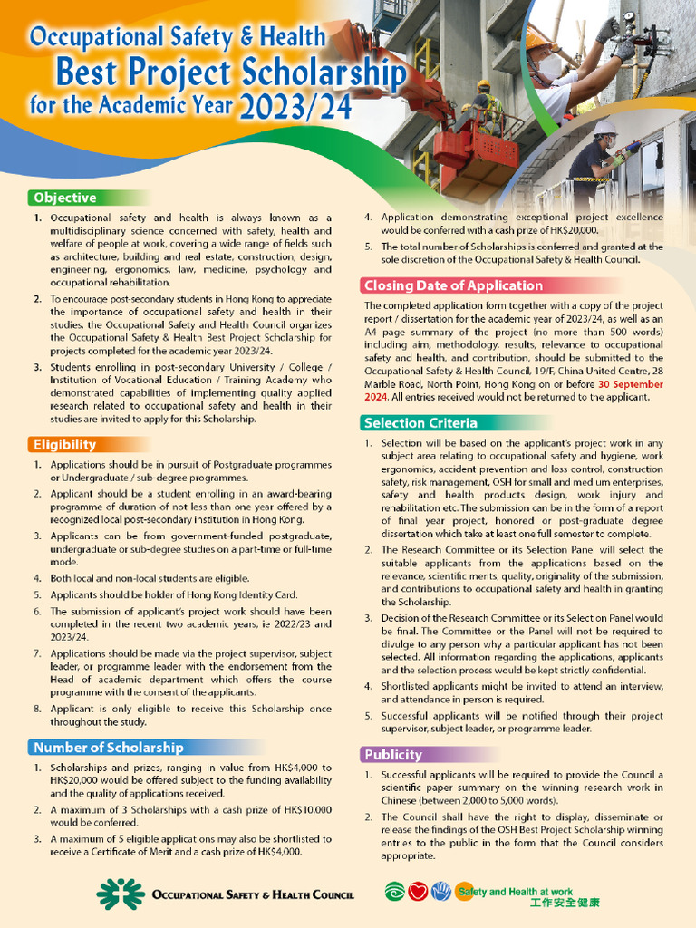 Osh Best Project Scholarship Pdf