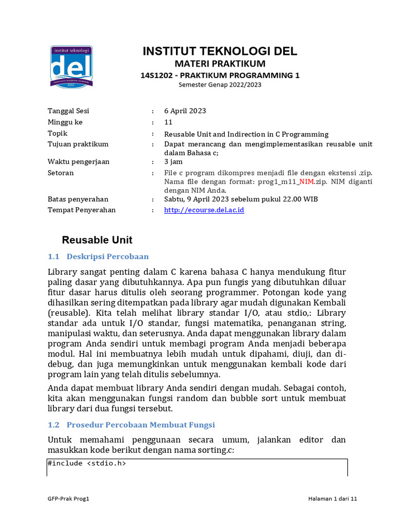 C Programming: Reusable Units & Indirection | PDF | Systems ...