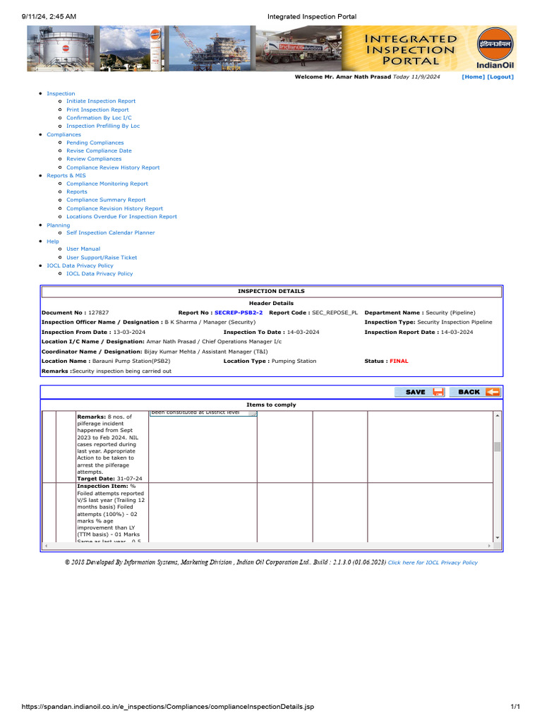 Integrated Inspection Portal2 | PDF