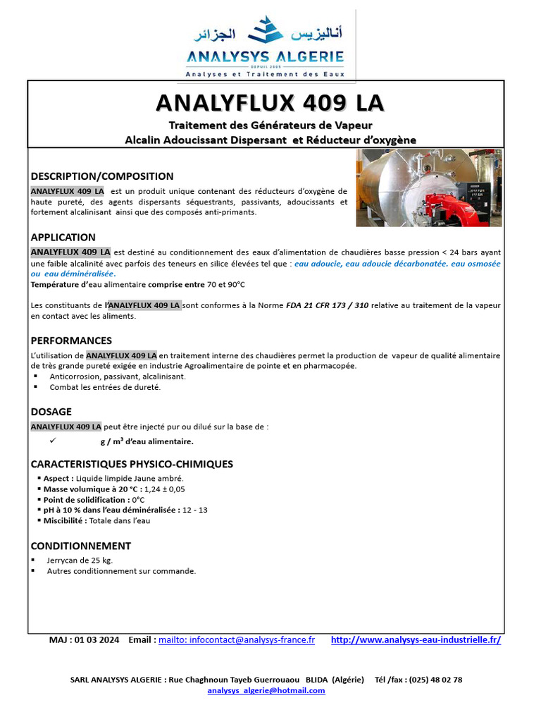 FT Analyflux 409 La | PDF
