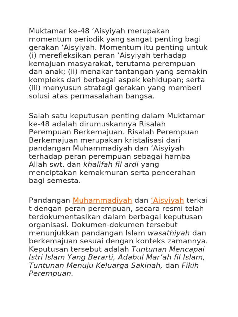 Risalah Perempuan Berkemajuan | PDF