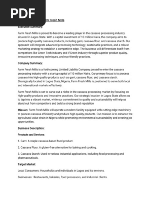 Fakotoom Farm Business plan