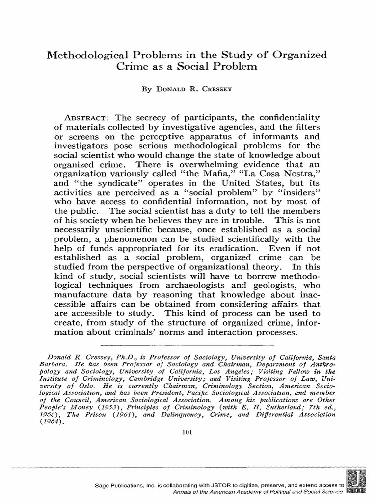 Crime as a social problem pdf