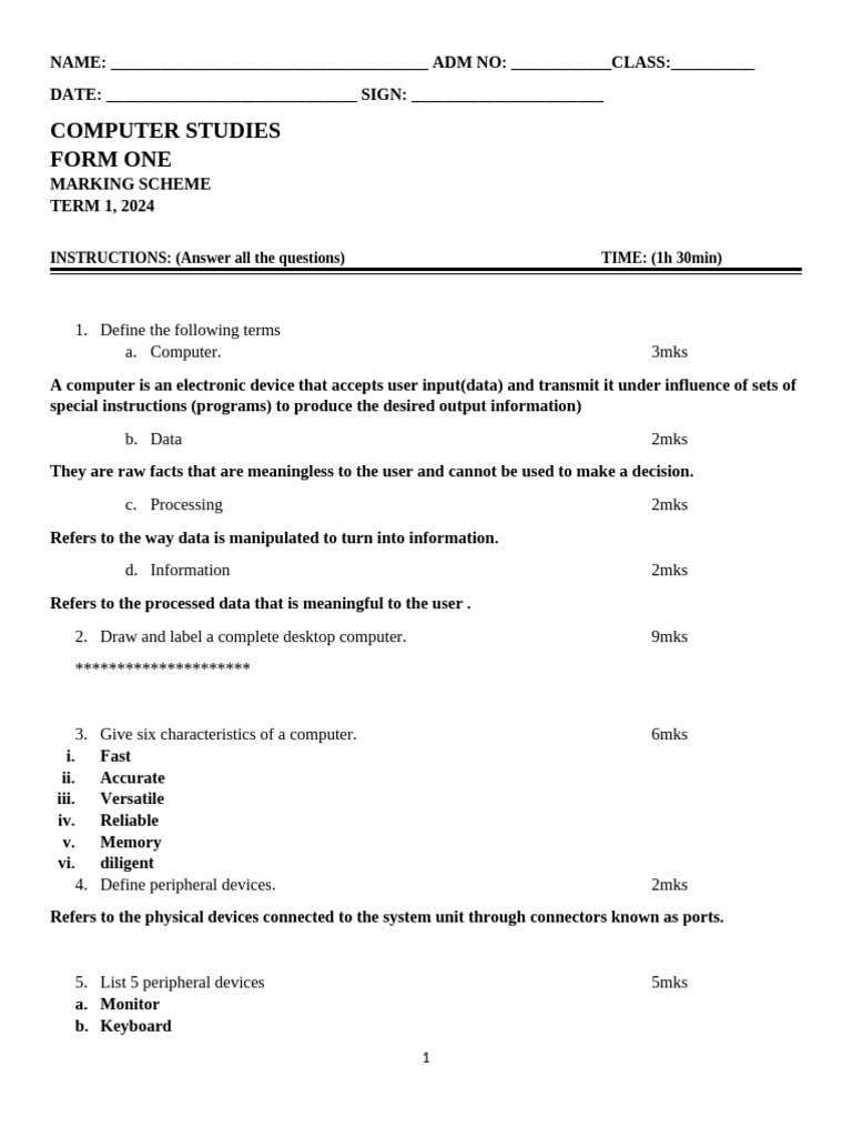 Computer f1 Ms | PDF
