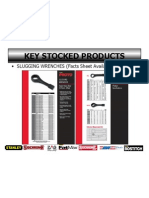 Key Stocked Products: - SLUGGING WRENCHES (Facts Sheet Available)