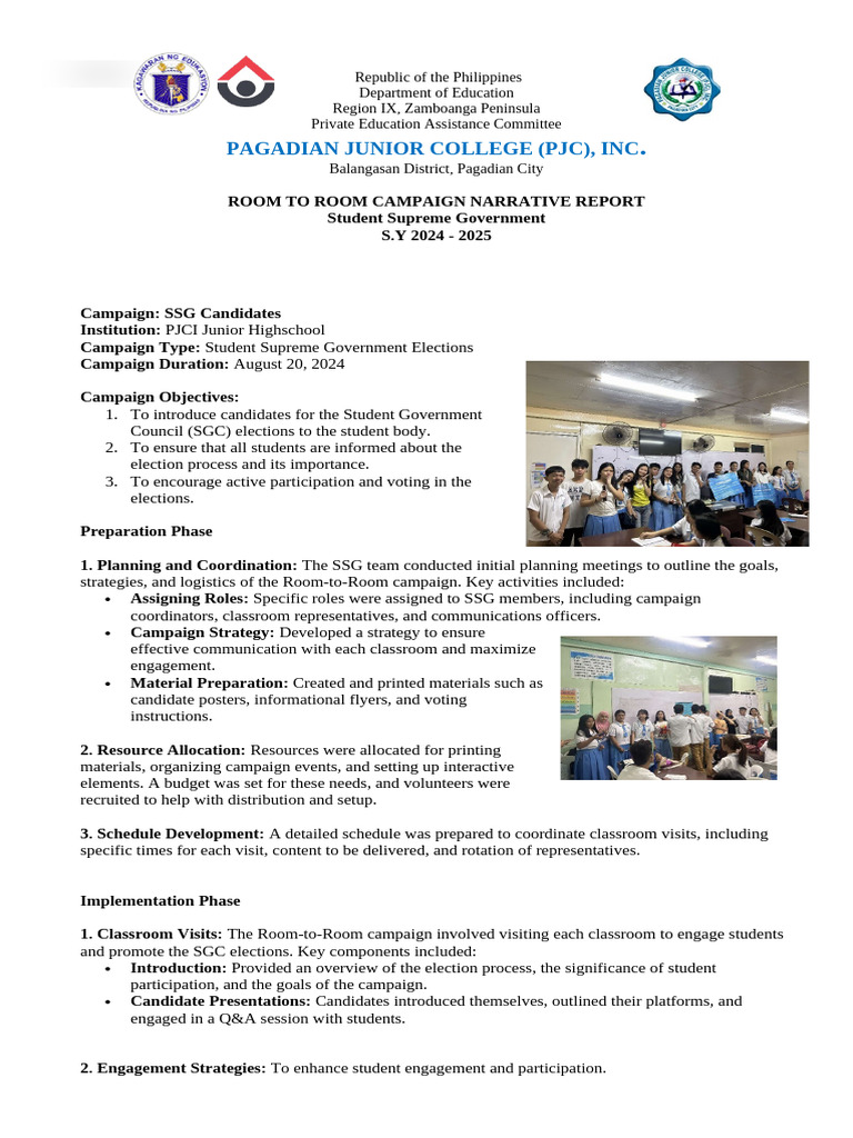 Room To Room Narrative Report | PDF