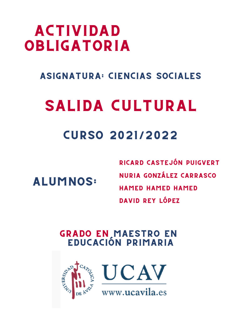 Salida-Cultural-Nuria-Ricard-Hamed-David-Presencial 2 | PDF