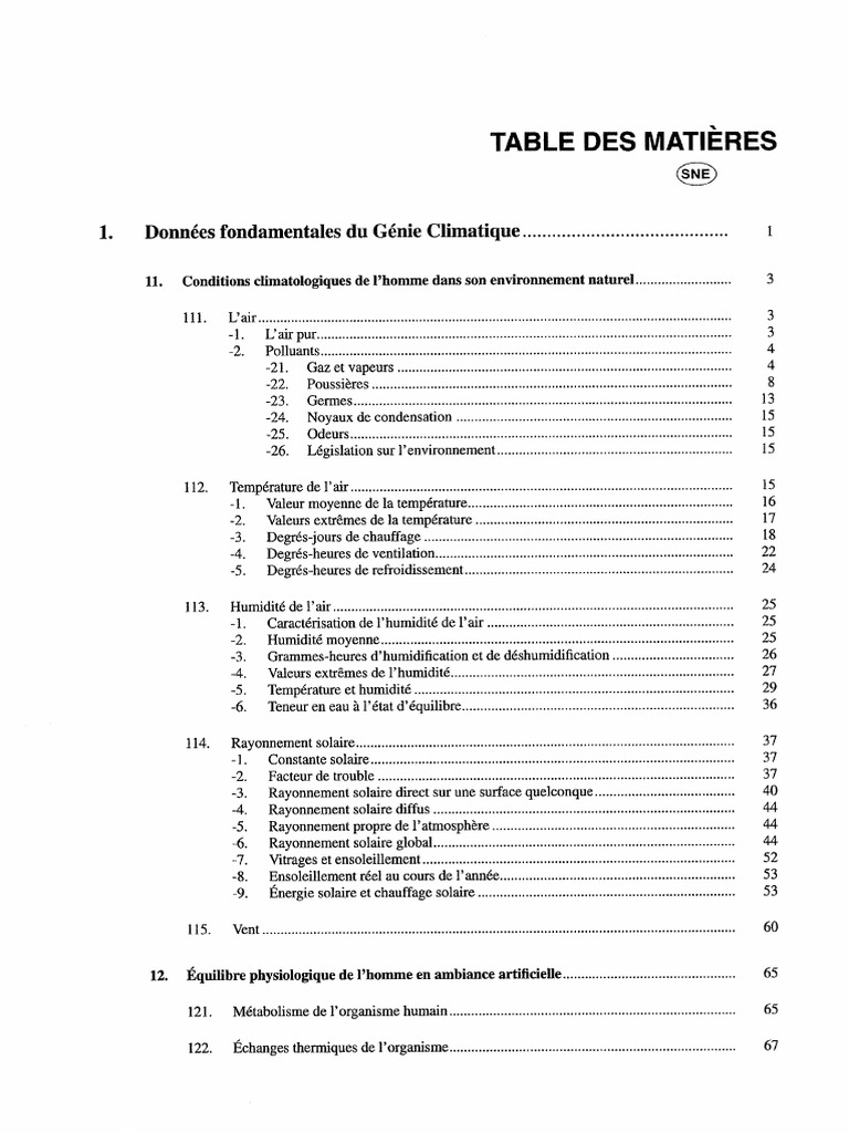 Tome 1 Table Des Matieres | PDF