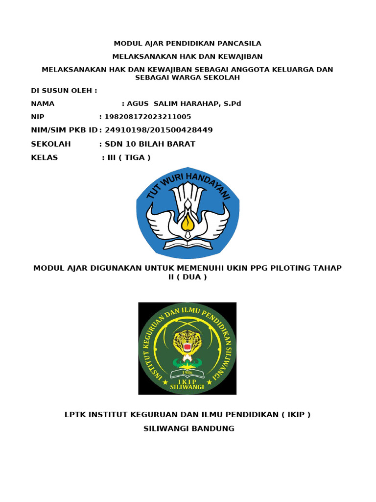 Modul Ajar Pendidikan Pancasila | PDF