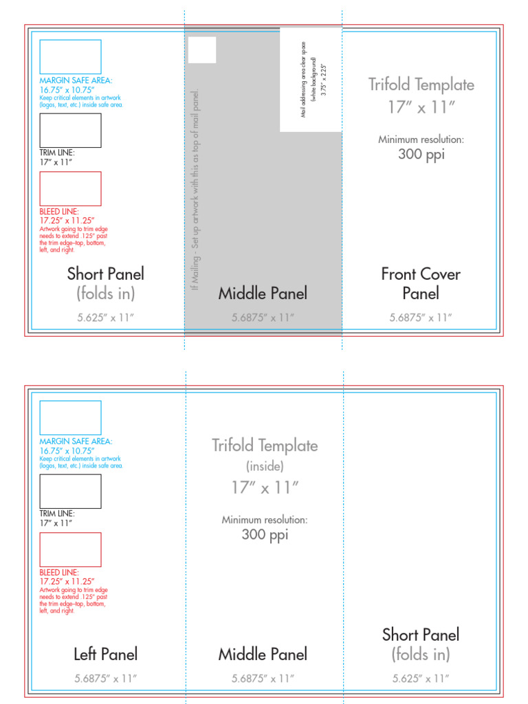 Trifold 11x17 Template PDF
