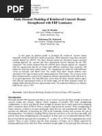 Finite Element Modeling of Reinforced Concrete Beams Strengthened With FRP Laminates