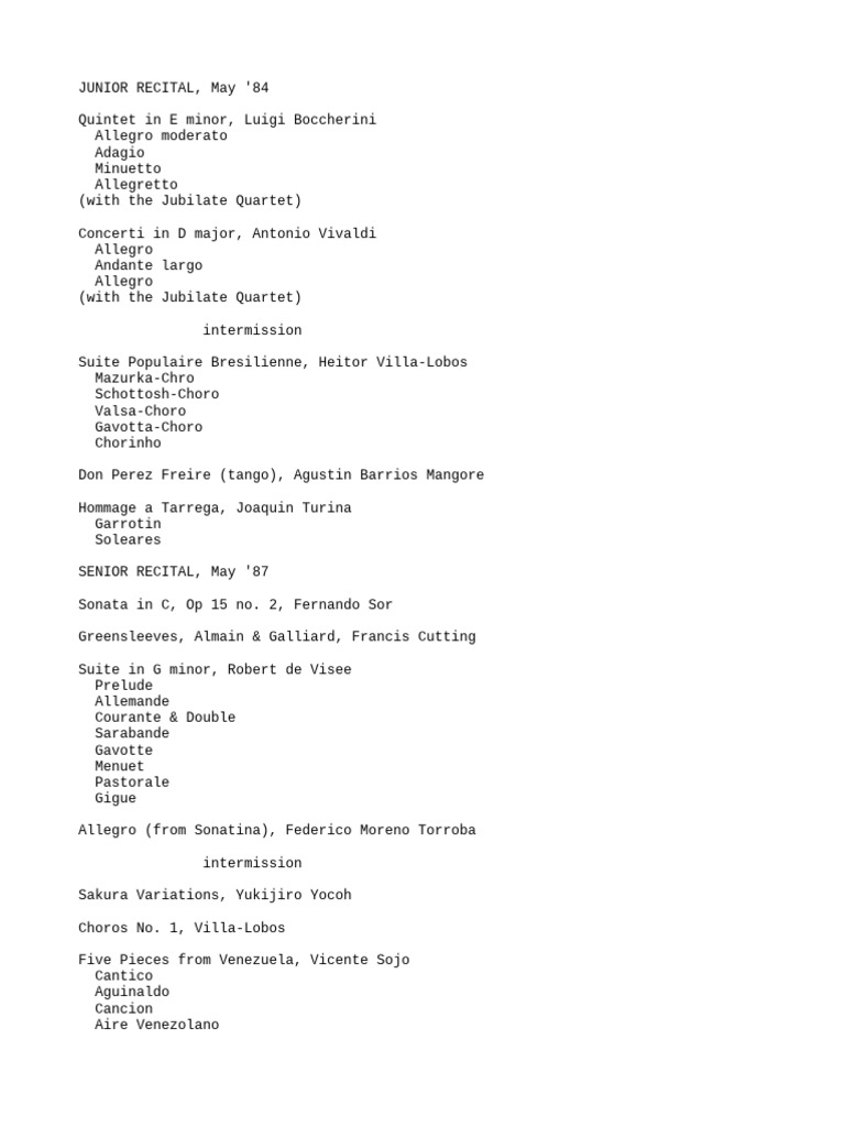 University recital programs pdf