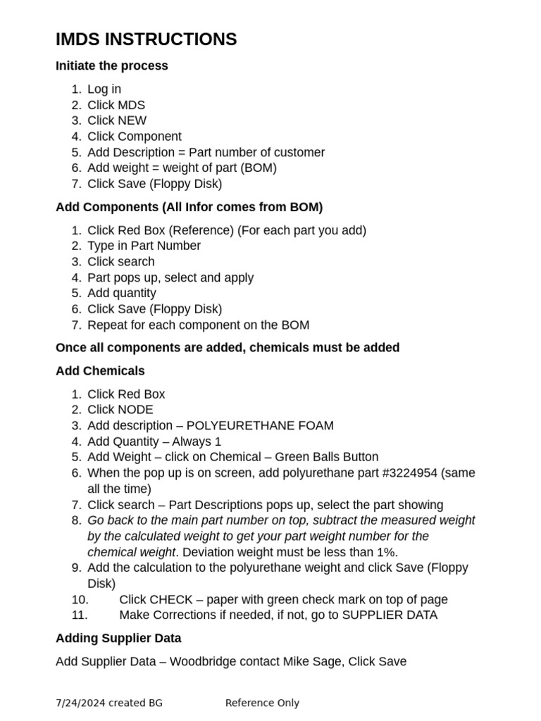 Imds instructions pdf