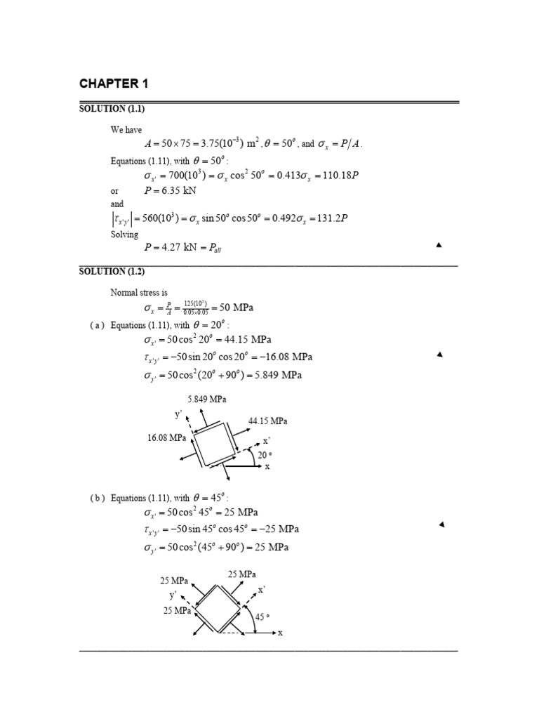 Sample For Solution Manual Advanced Mechanics of Materials and Applied ...