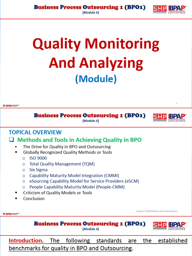 BPO1-Module 6 QUALITY MONITORING & ANALYZING | PDF