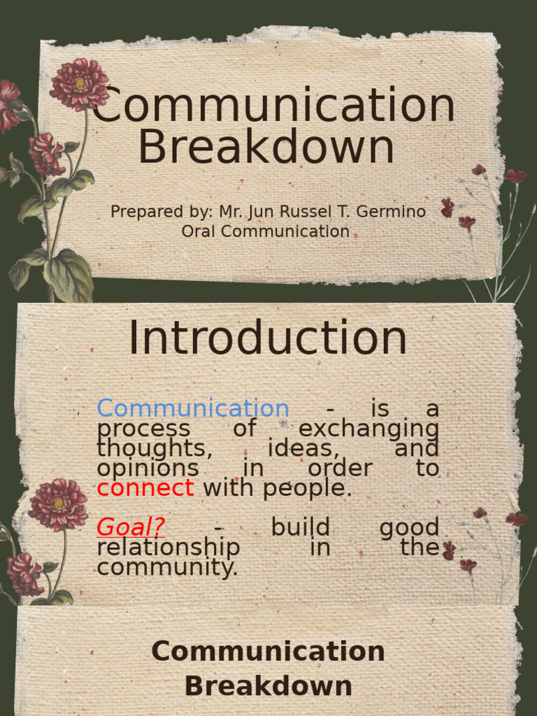 Understanding Communication Breakdown | PDF | Communication | Mental ...