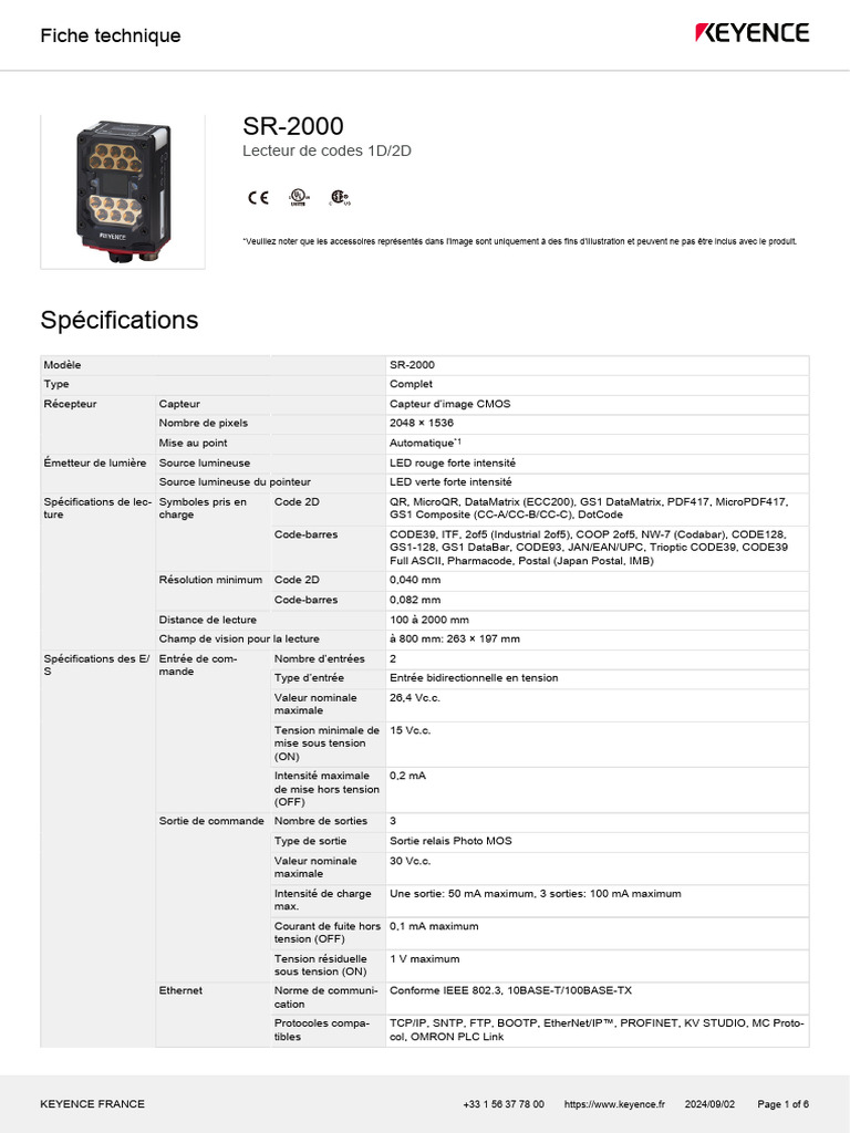 SR-2000 Datasheet | PDF