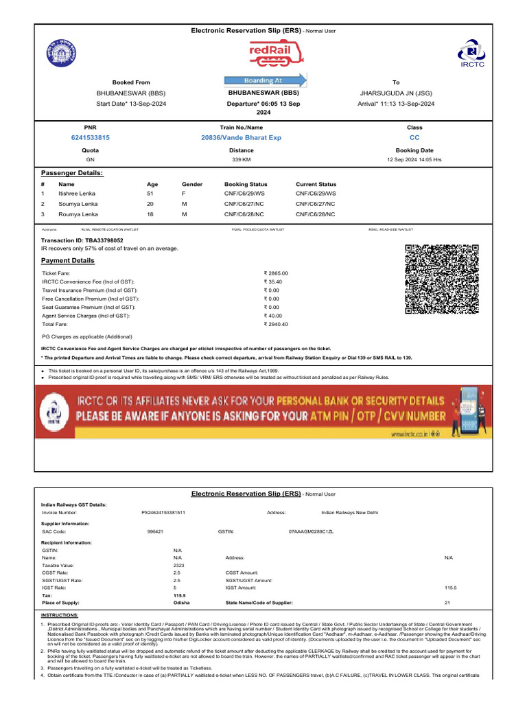 Ticket | PDF | Identity Document | Payments