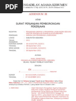 Contoh Surat Permohonan Addendum