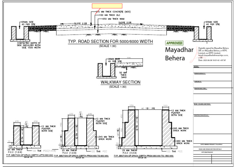 FES Signed - Road and Drain Section (R1) | PDF