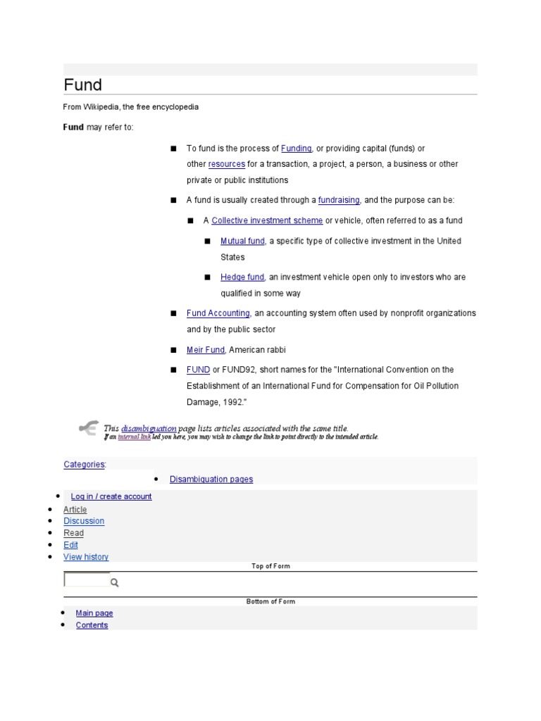 Funds | PDF | Business | Finance & Money Management