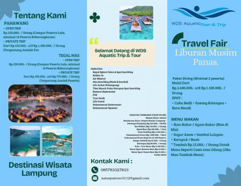 Hijau Simpel Fotosentris Pameran Wisata Nusantara Trifold Brosur Pdf