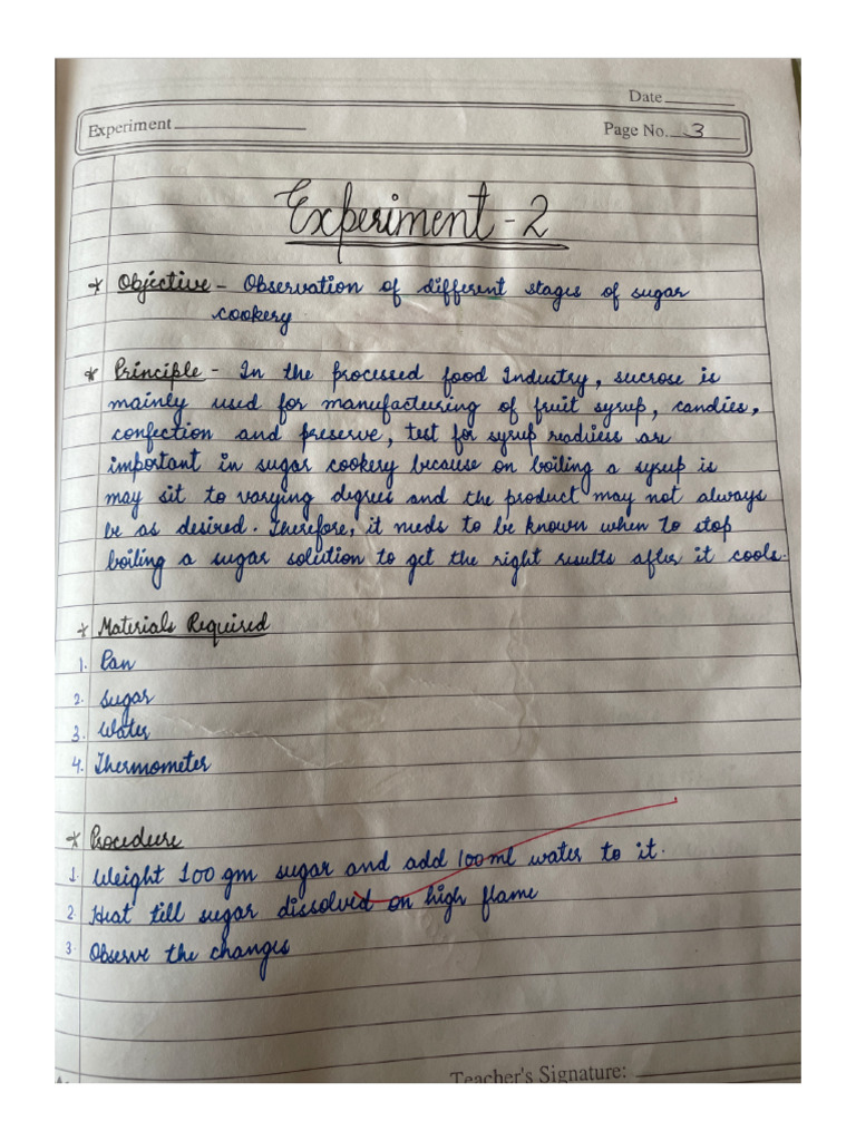 Food Science Practical Work | PDF
