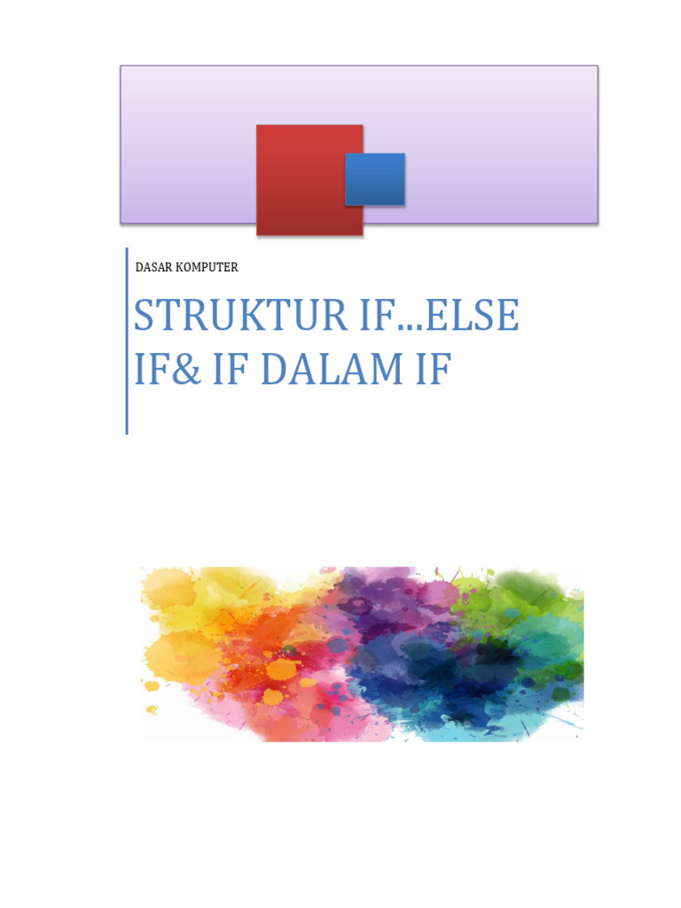 Bab 6 Struktur if Else if & if Dalam If | PDF