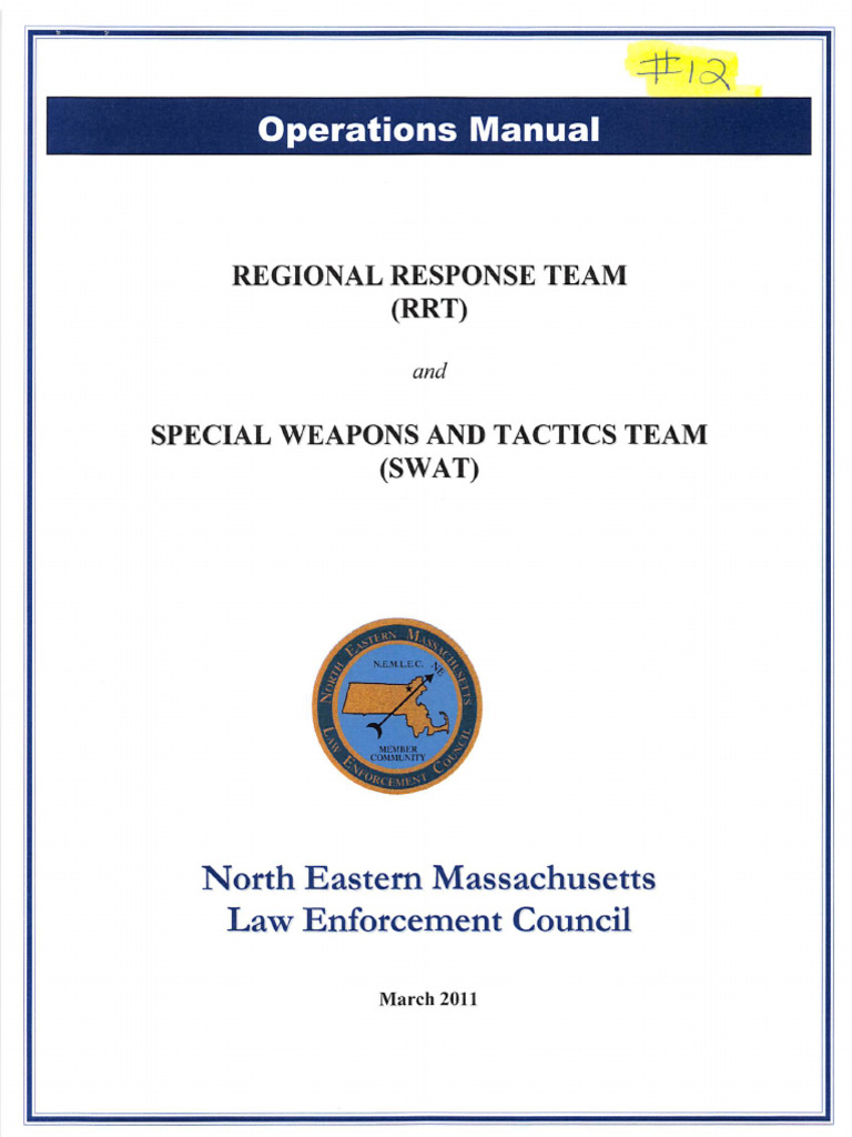 NEMLEC RRT SWAT Operations Manual March 2011 | PDF