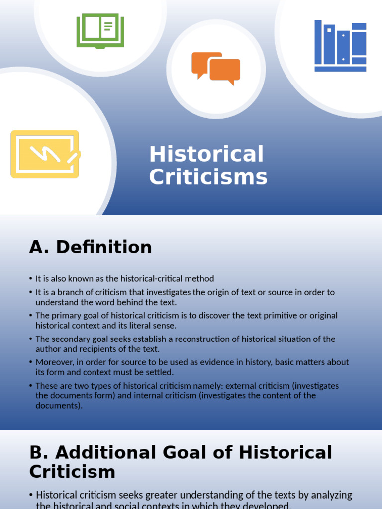 Lecture 3 Historical Criticisms | PDF