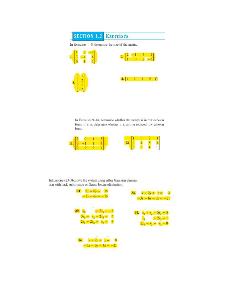 Linear Algebra CH 2 Part 1 | PDF