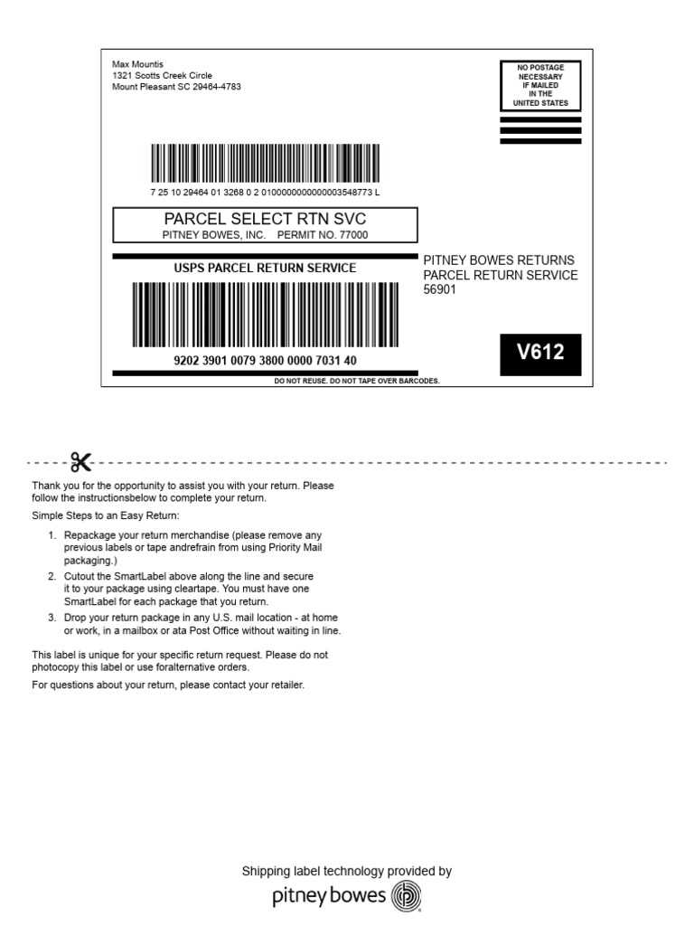 Httpschubbies Shipment coapireturnlabelR4DJBVFCKC00pdf | PDF