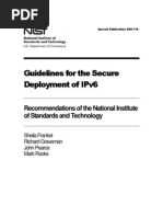 Guidelines for the Secure Deployment of IPv6