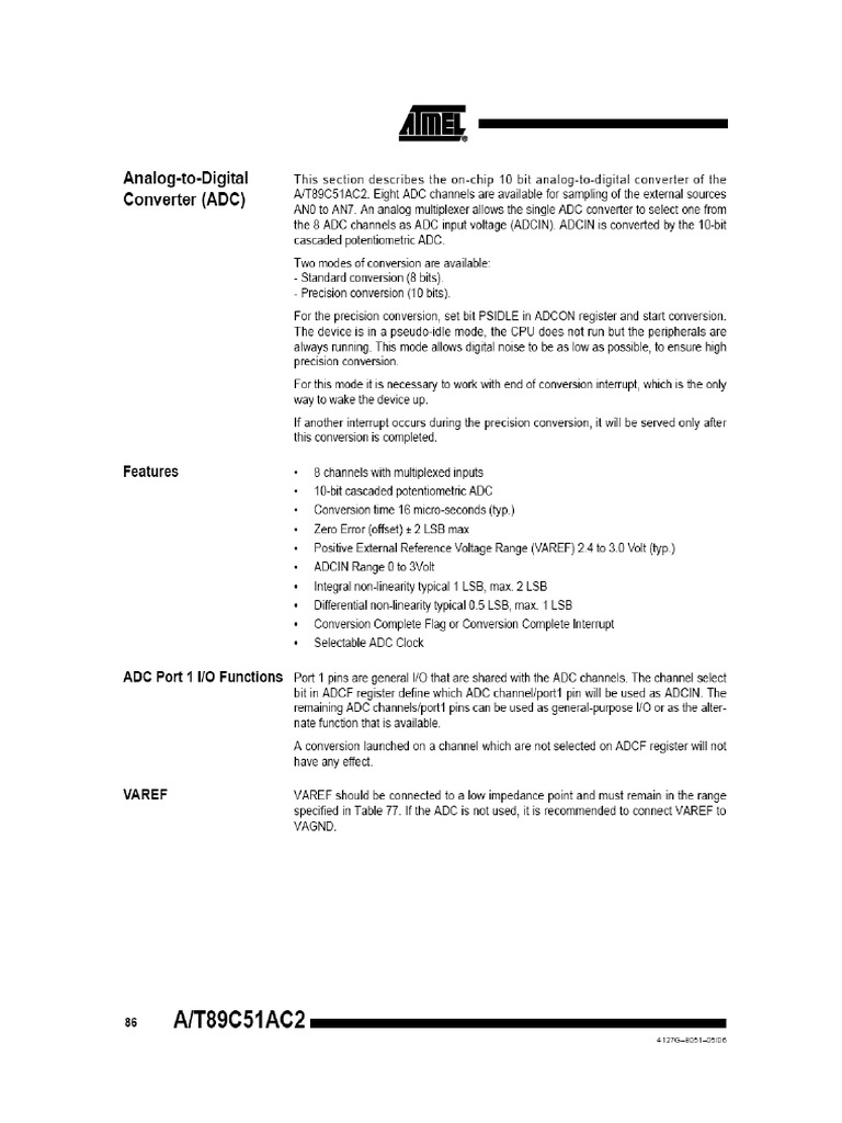 ADC Datasheet | PDF