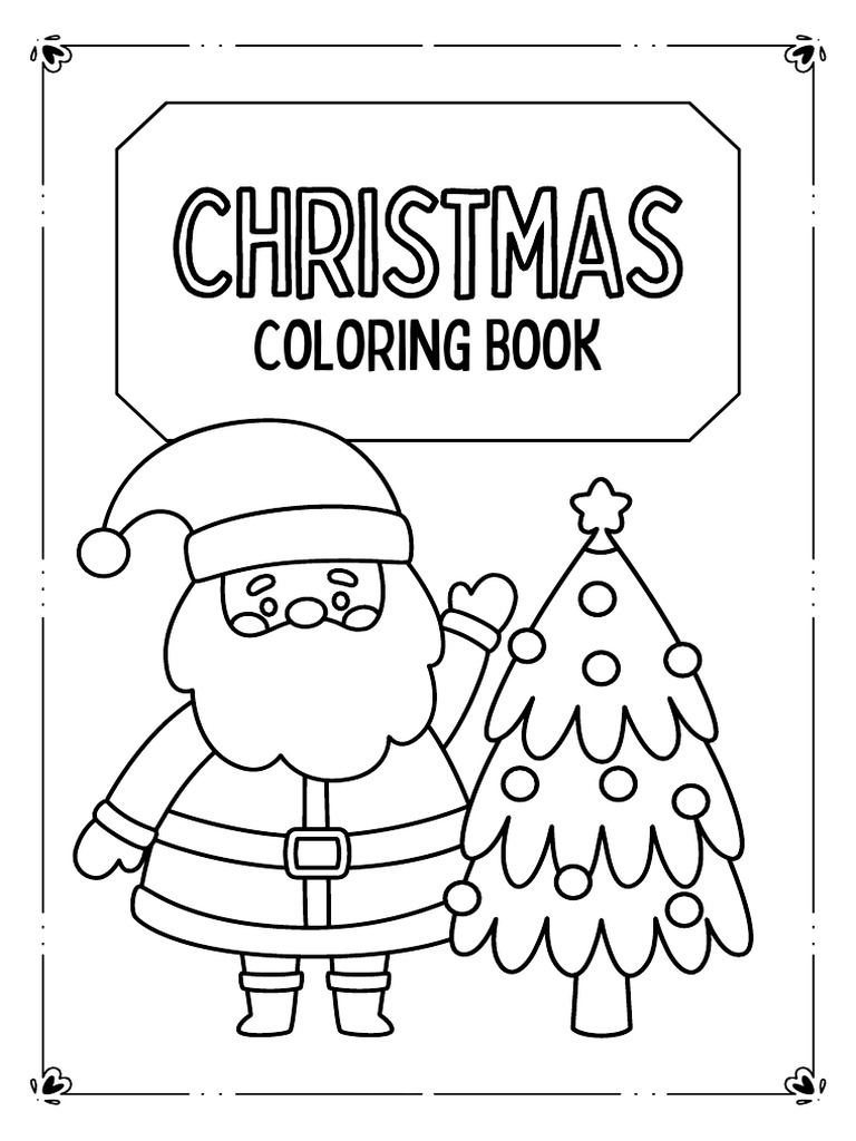 Christmas Coloring Sheets Black And White