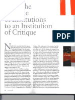 Fraser - From The Critique of Inst To The Institution of Critique