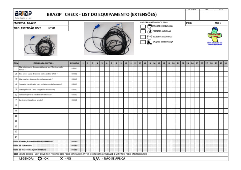 Check - List EXTENÇÕES | PDF