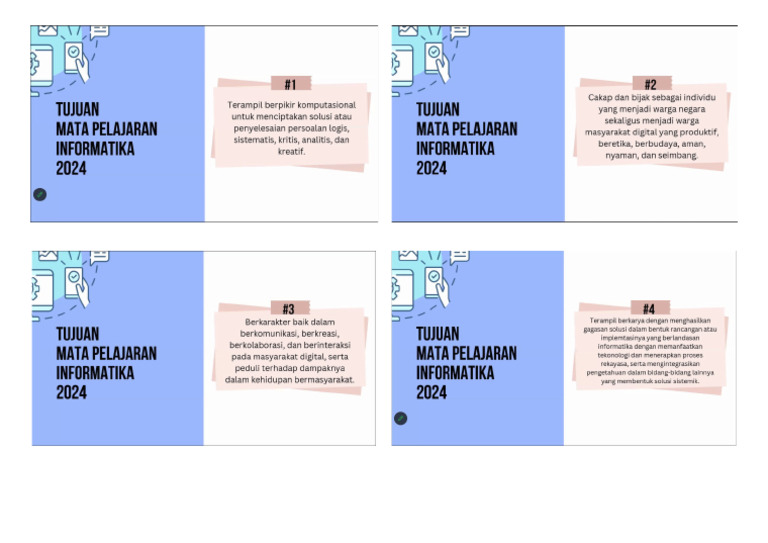Cetak Tujuan Mapel Informatika 2024 | PDF