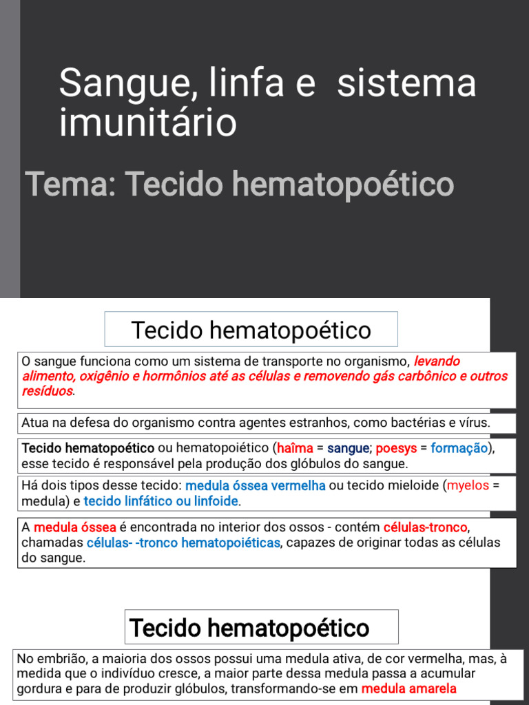 Sangue Linfa E Sistema Imunitário Pdf