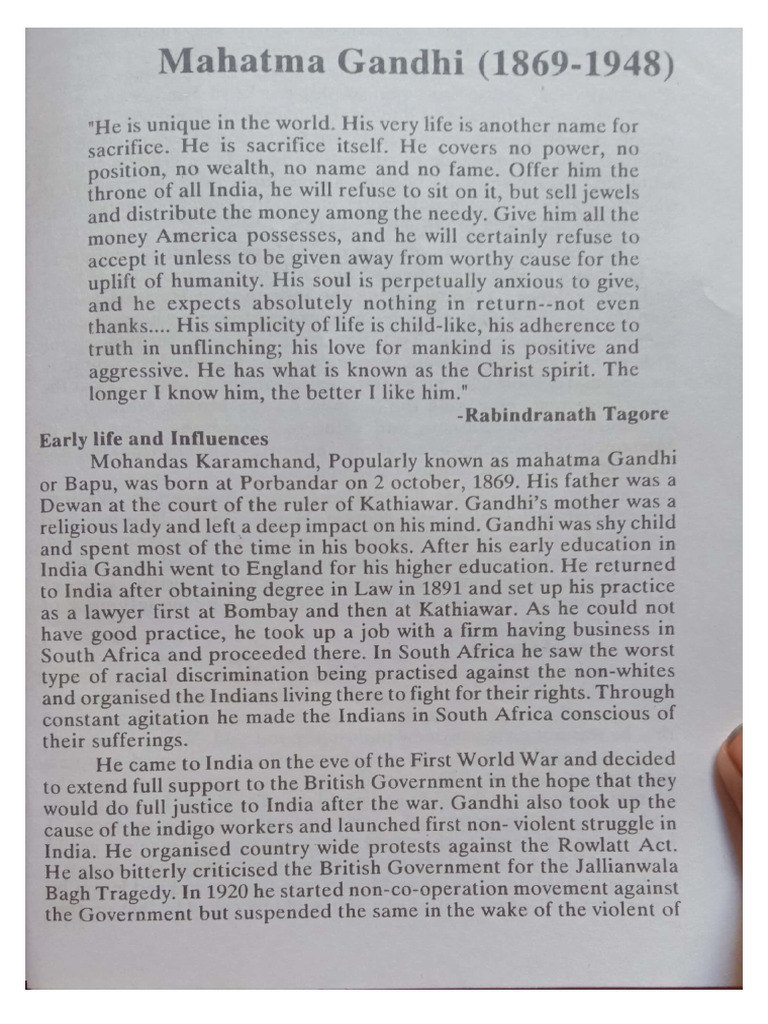 Gandhi Notes in English | PDF