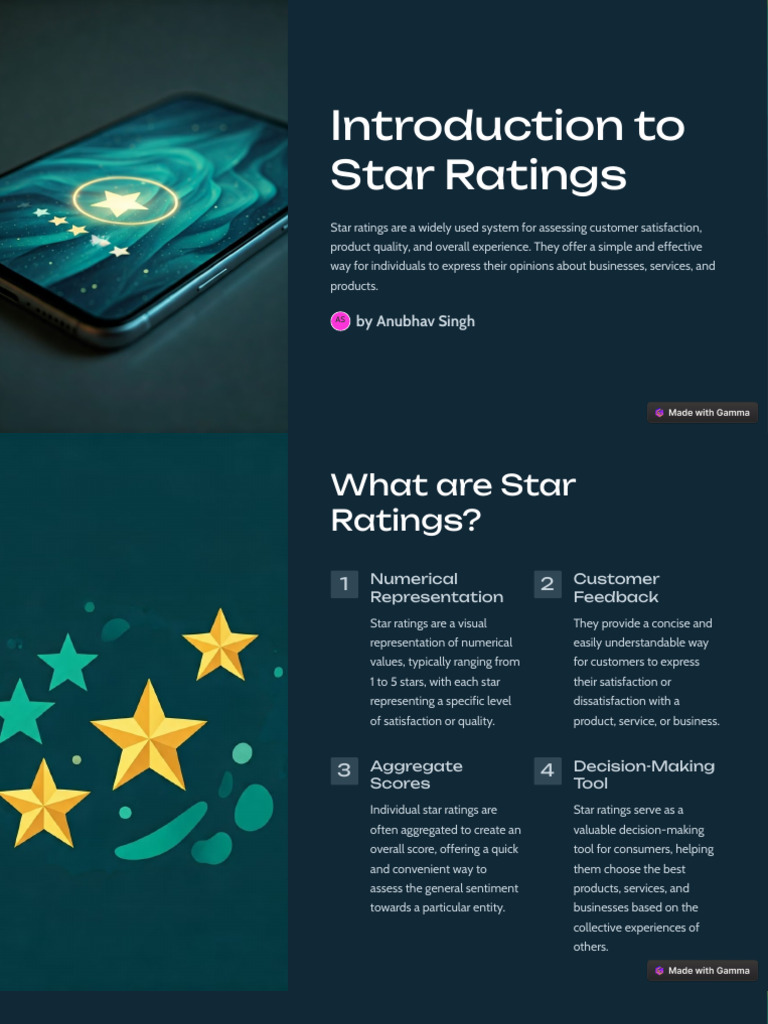 Introduction To Star Ratings PDF