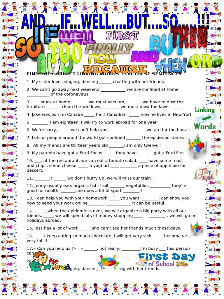 Linkng Words With Key Grammar Drills 123759 | PDF