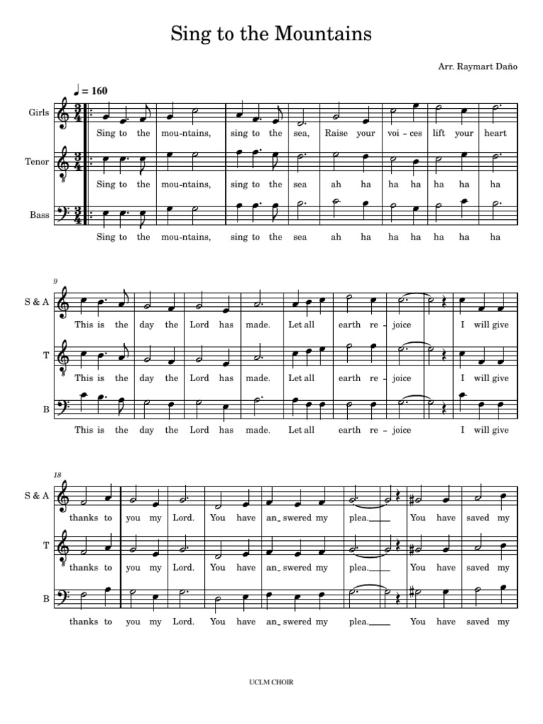 Sing To The Mountains by RAD | PDF