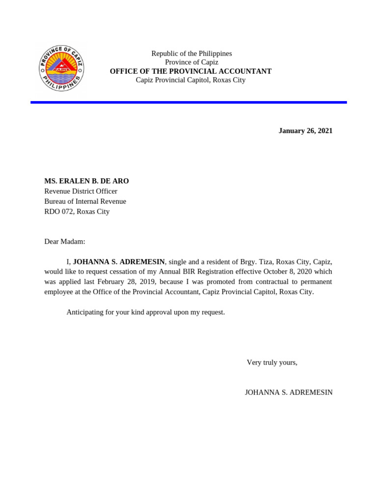 Letter of Closure | PDF