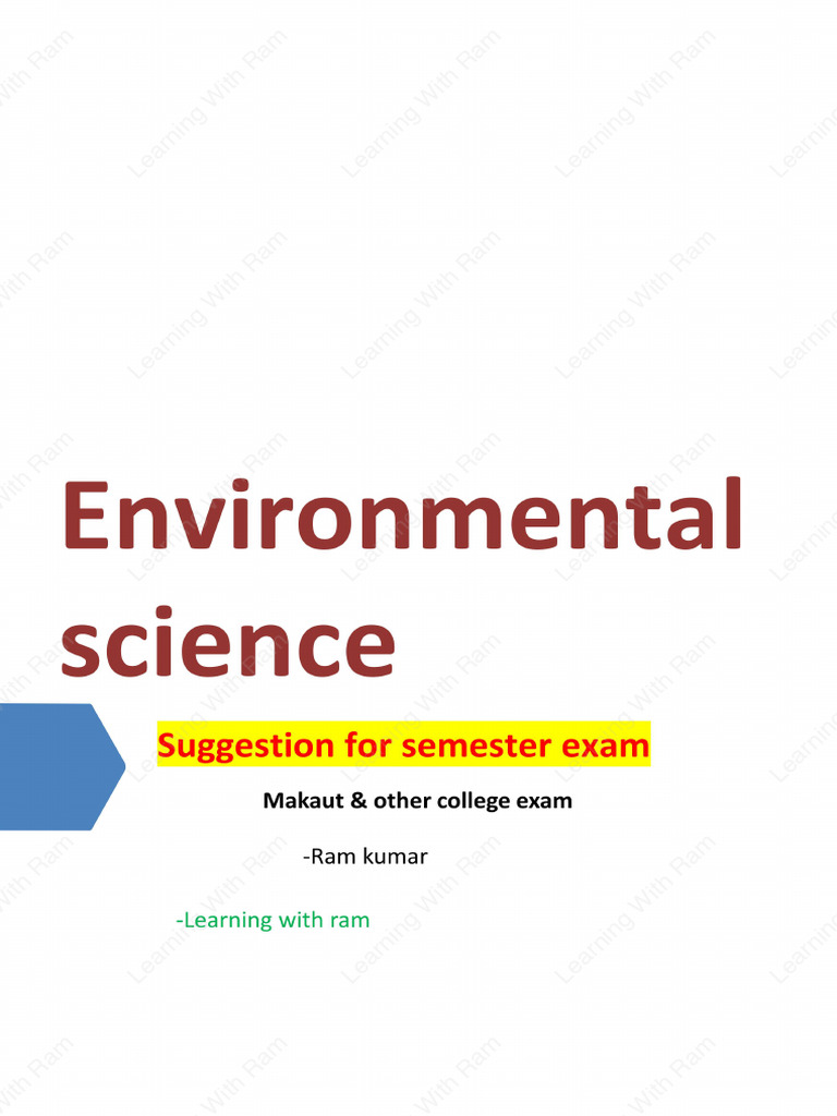 Evs Suggestrion - For Sem Exam | PDF